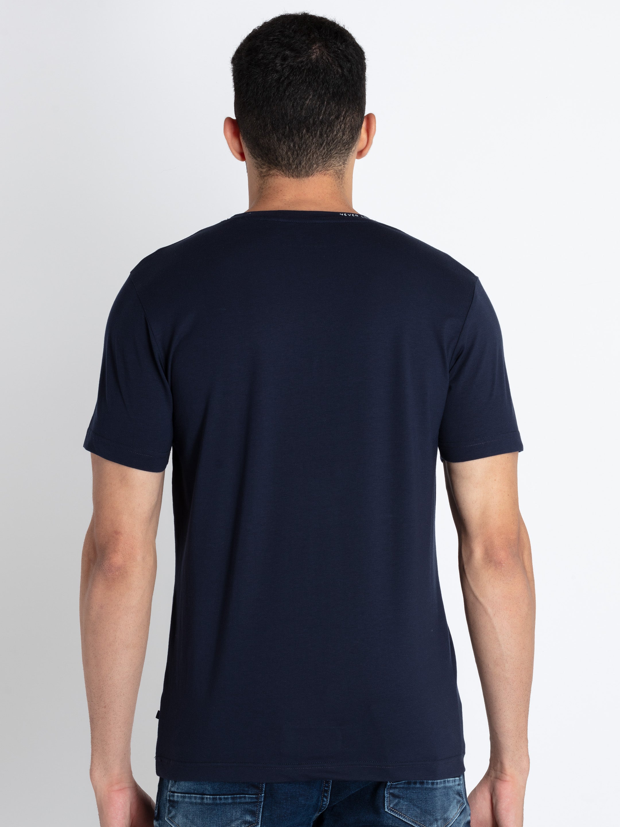 Mens Printed Round Neck T-Shirt