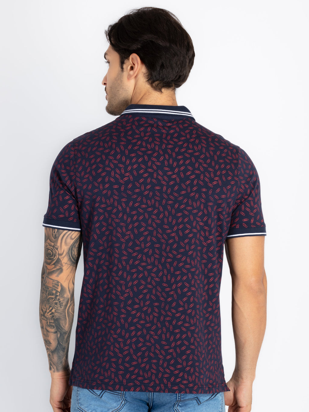 Mens All Over Printed Polo T-Shirt