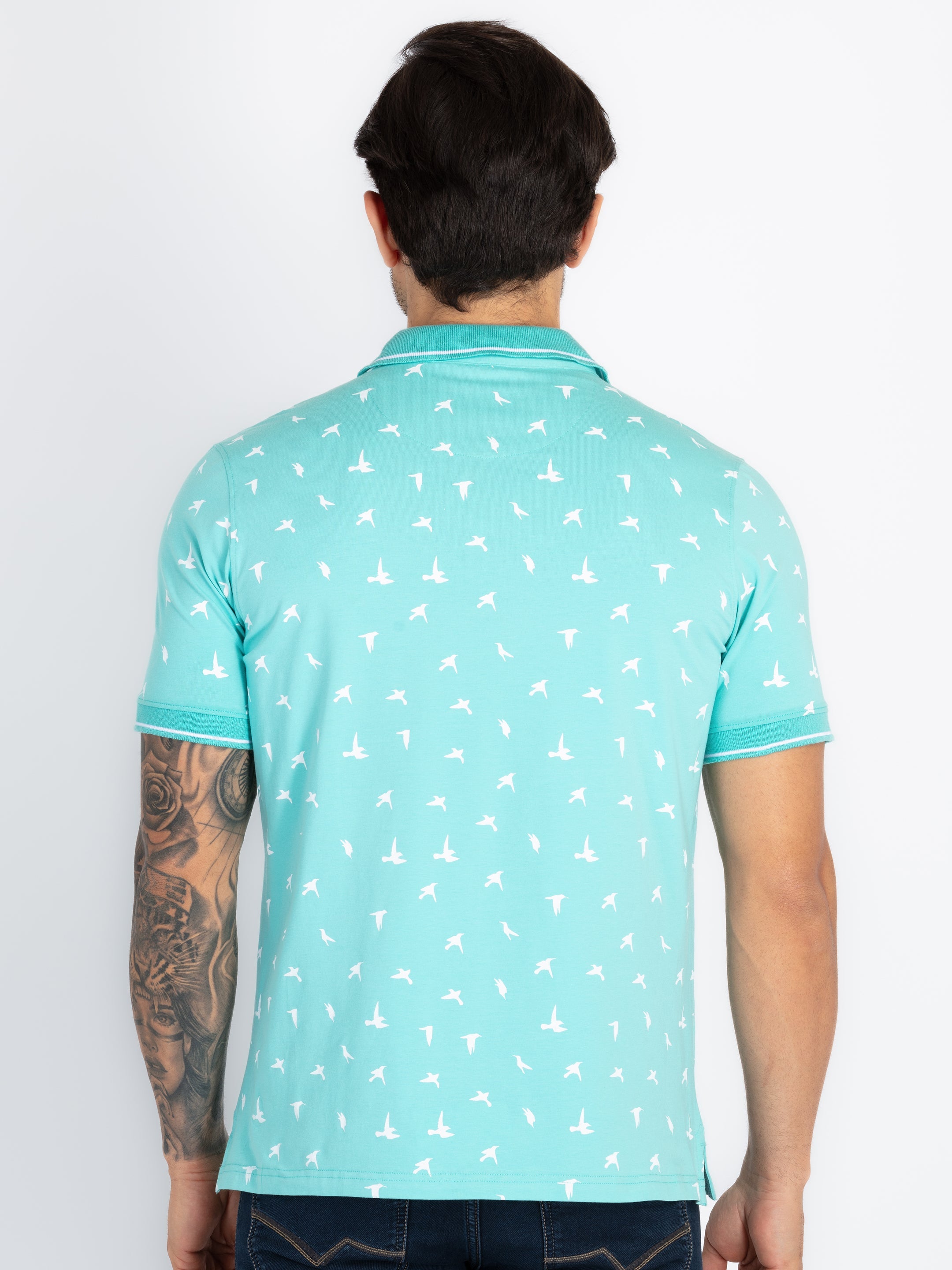 Mens All Over Printed Polo T-Shirt