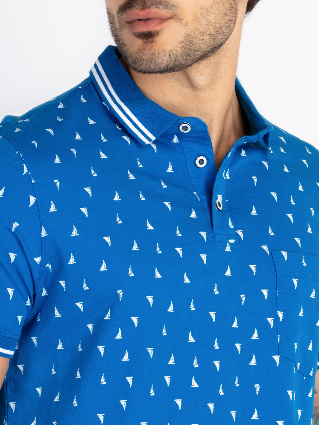 Mens All Over Printed Polo T-Shirt
