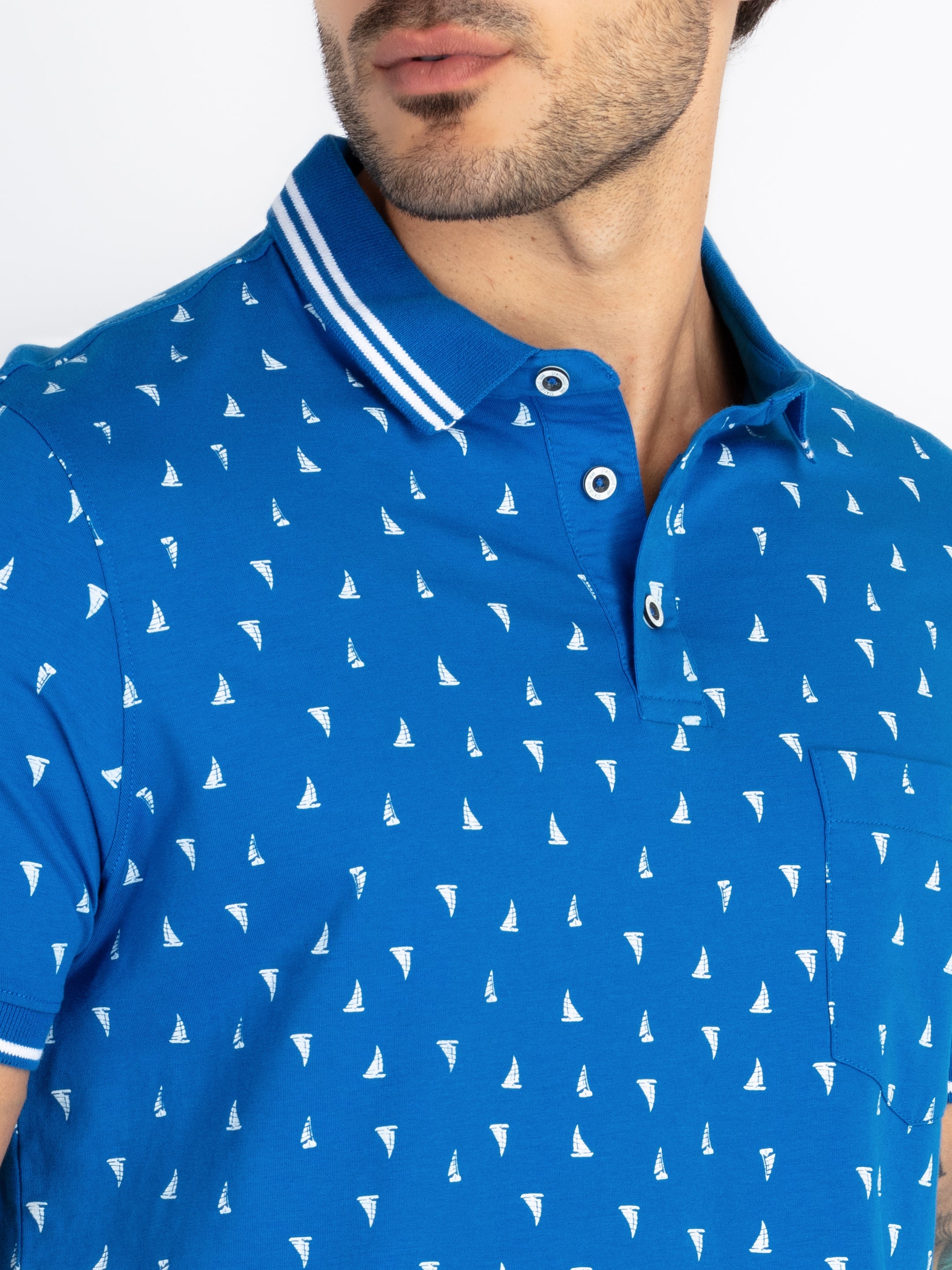 Mens All Over Printed Polo T-Shirt