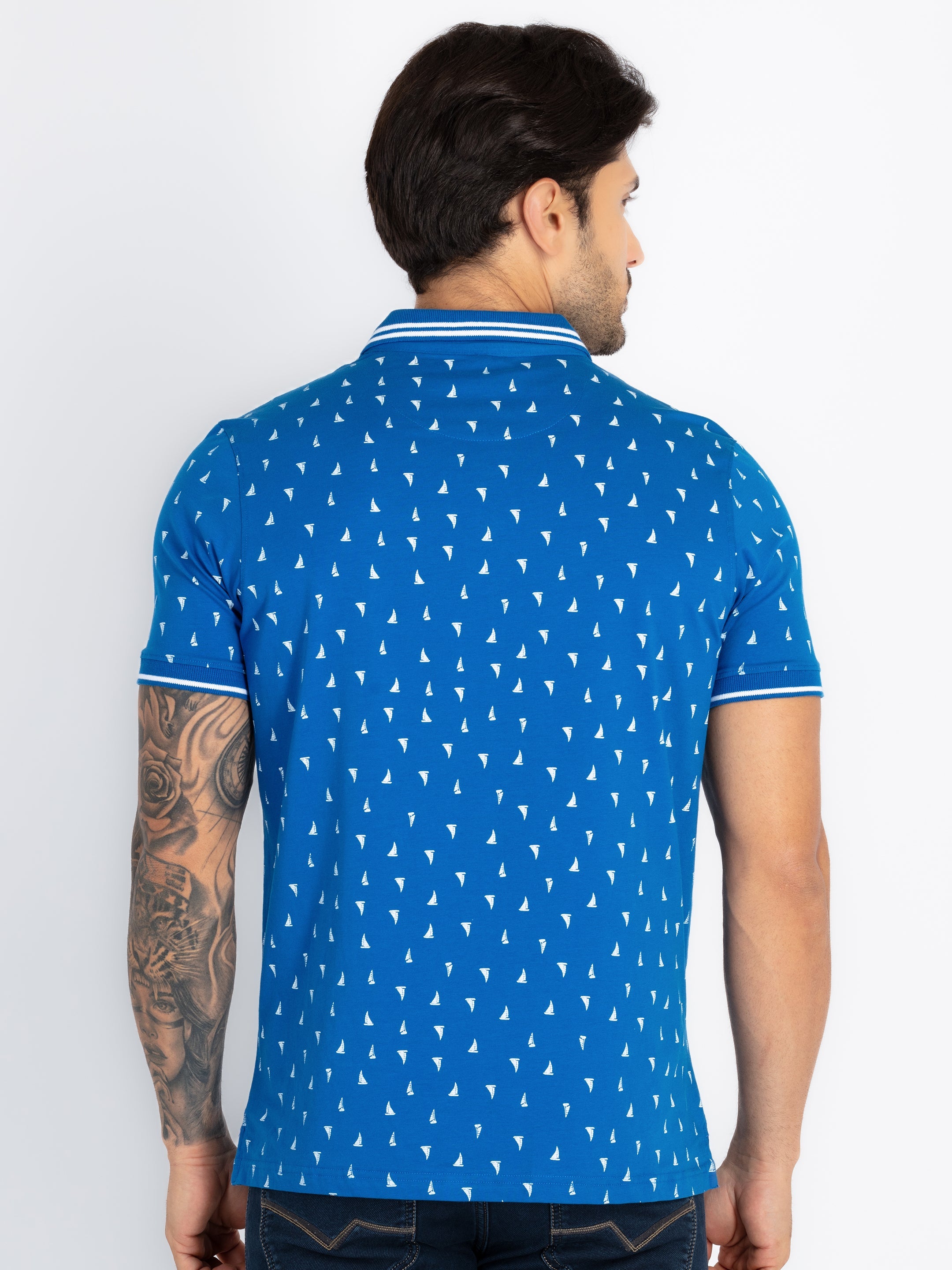Mens All Over Printed Polo T-Shirt