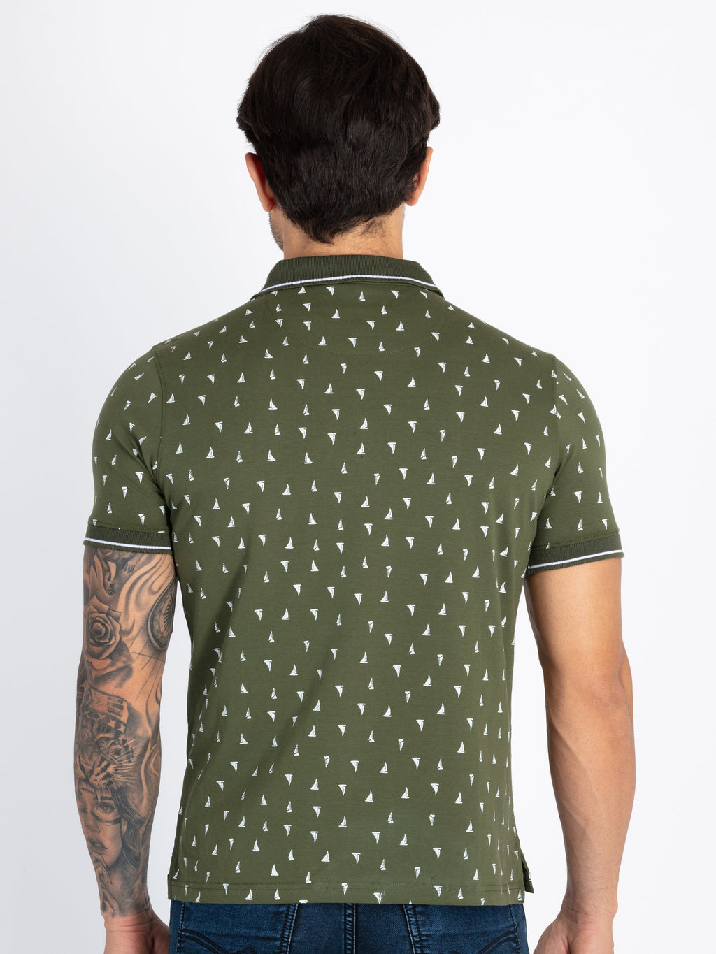 Mens All Over Printed Polo T-Shirt