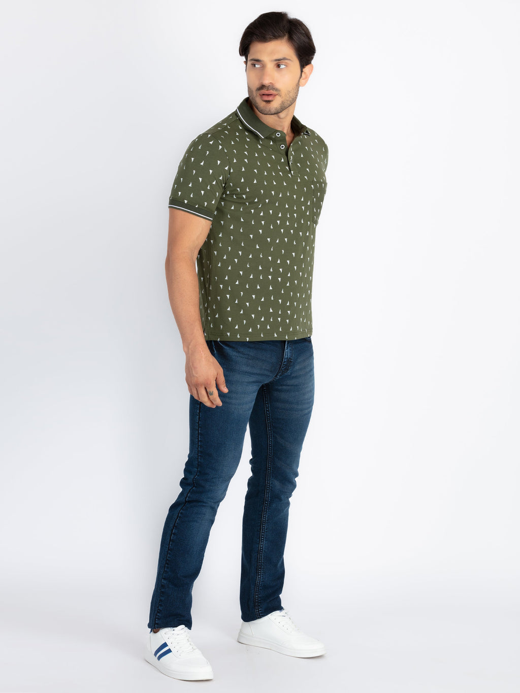 Mens All Over Printed Polo T-Shirt