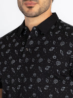 Mens All Over Printed Polo T-Shirt