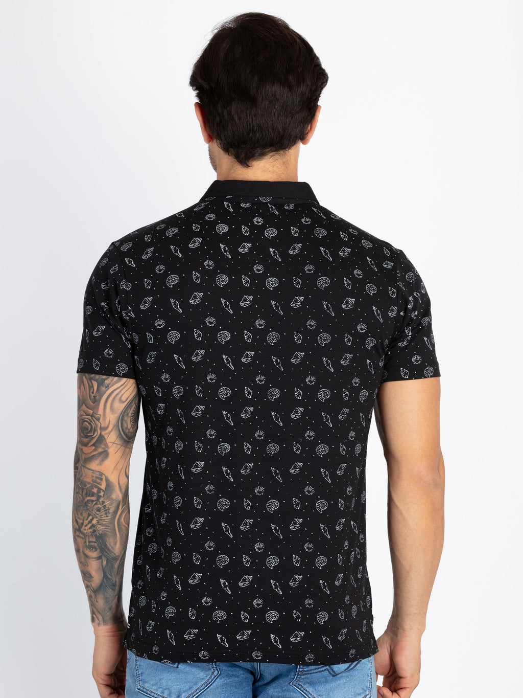 Mens All Over Printed Polo T-Shirt