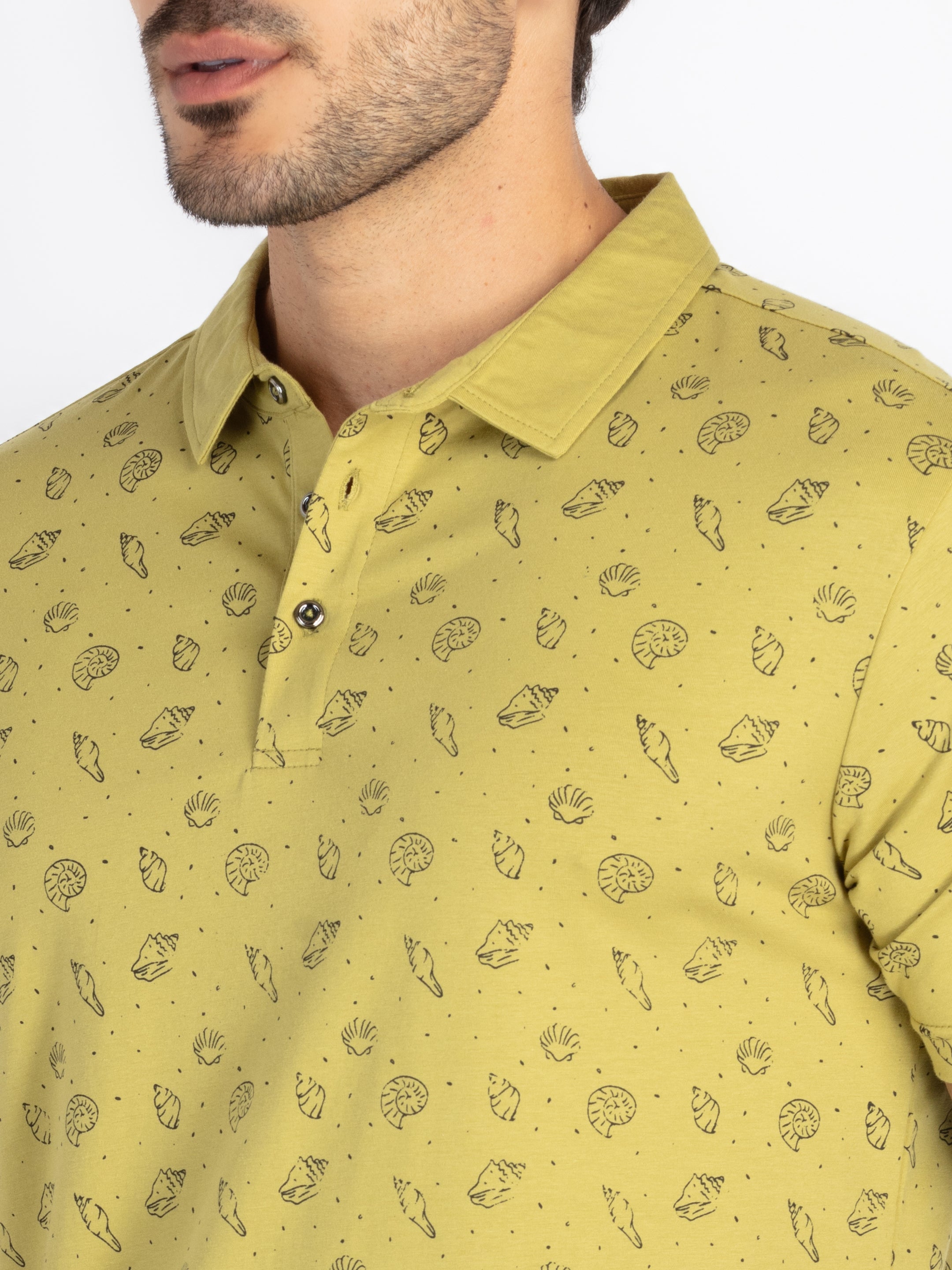 Mens All Over Printed Polo T-Shirt