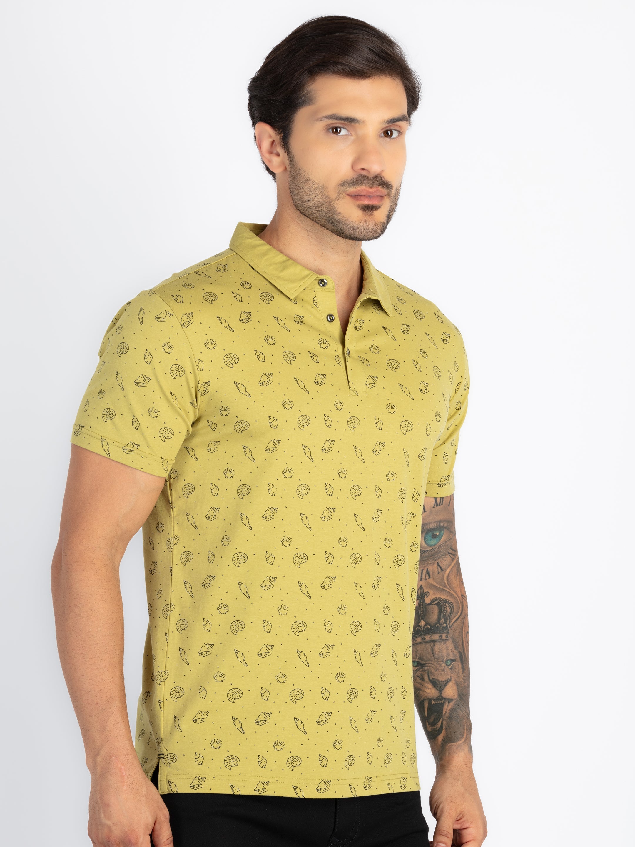 Mens All Over Printed Polo T-Shirt Secondary image