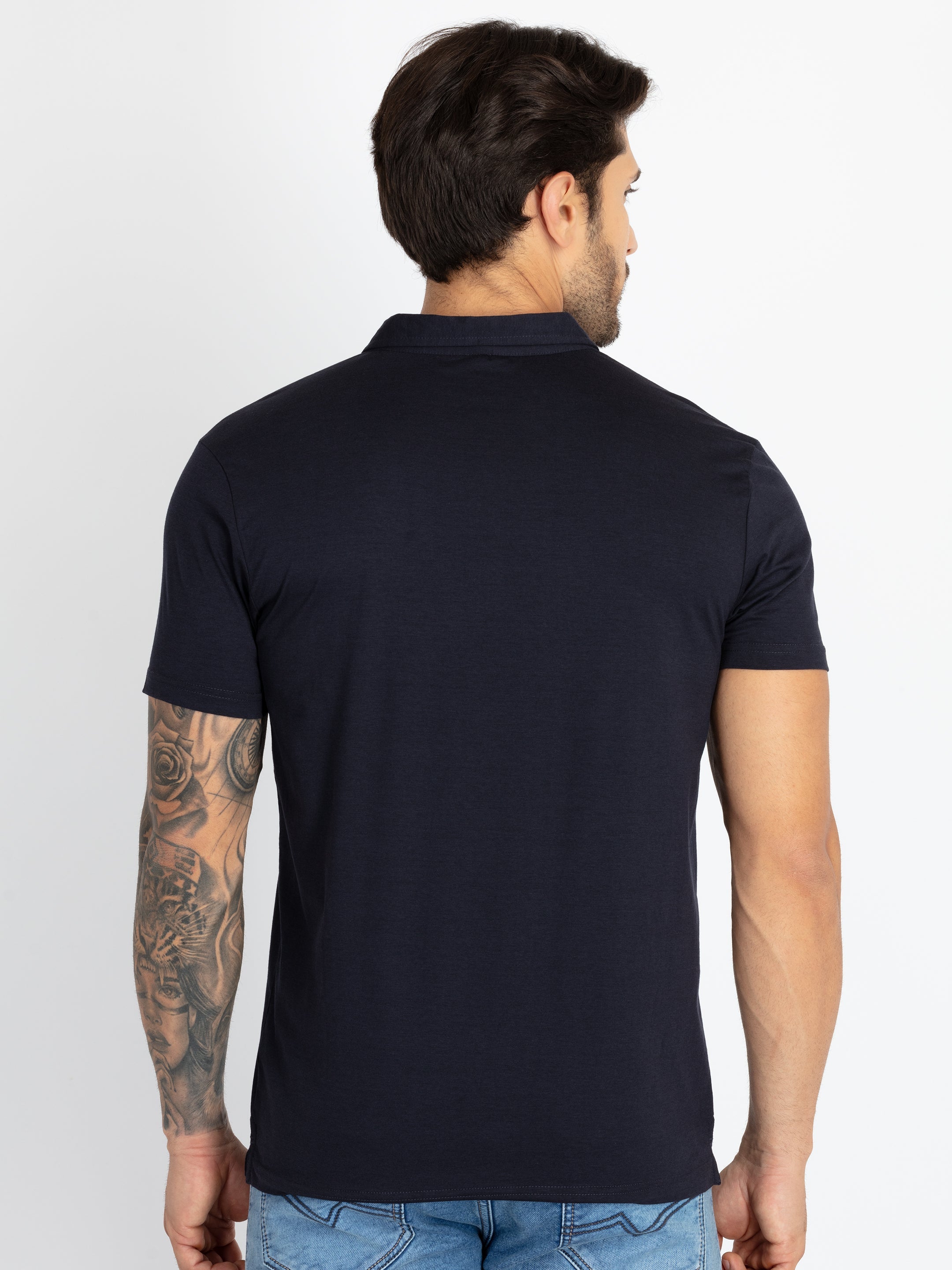 Mens Solid Polo T-Shirt