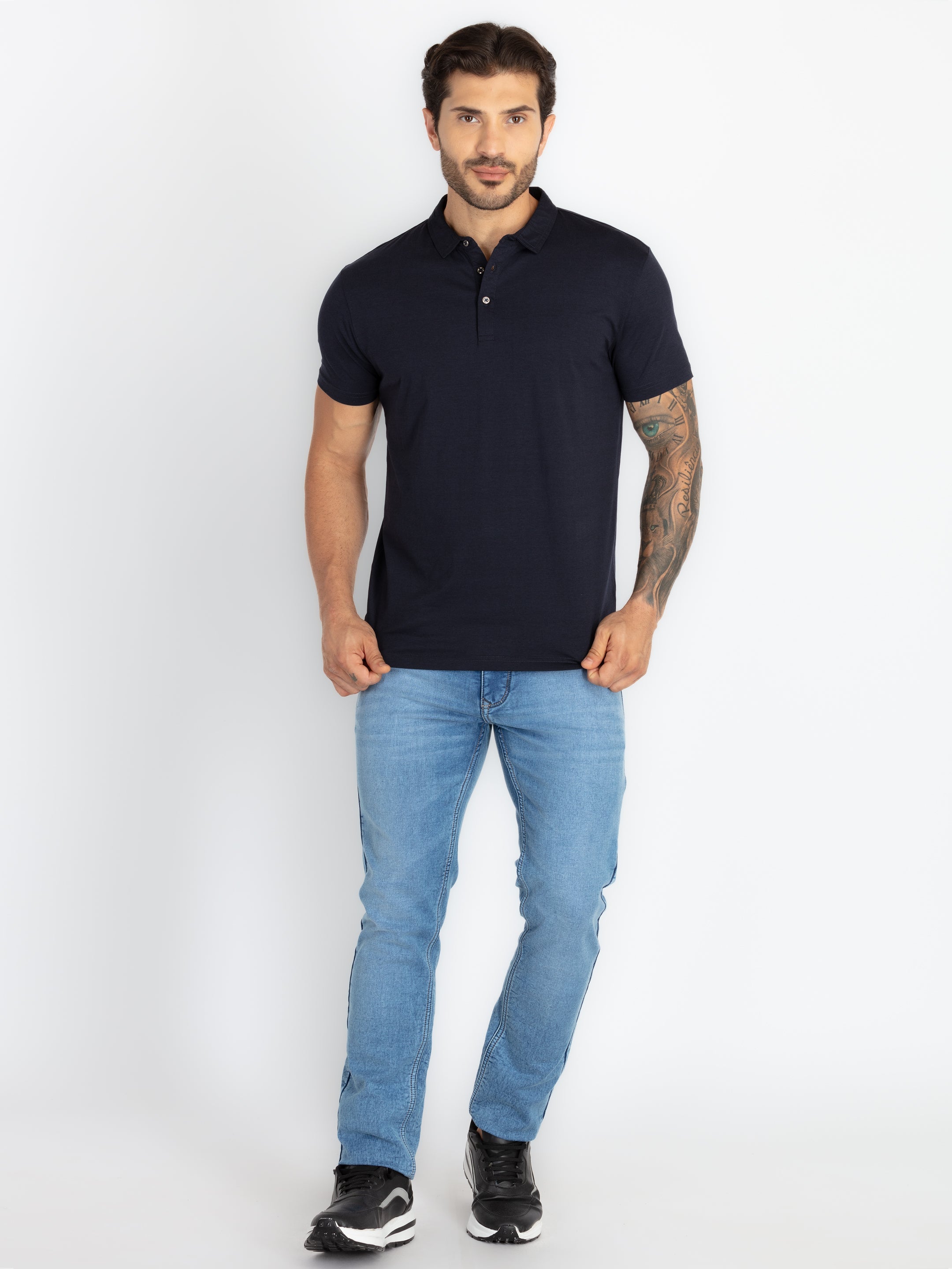 Mens Solid Polo T-Shirt