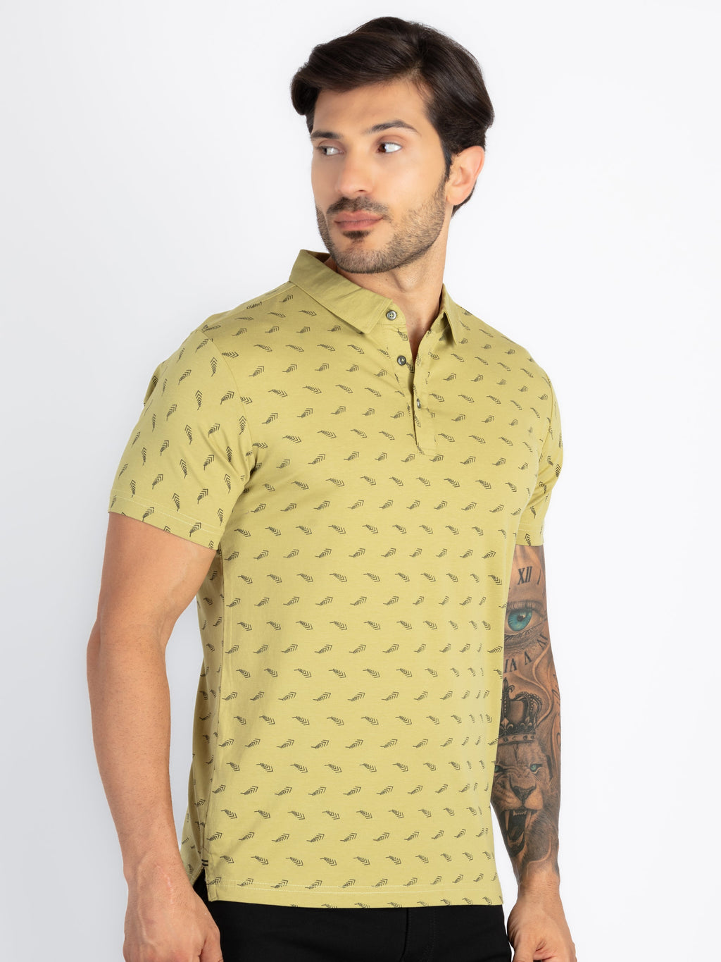 Mens All Over Printed Polo T-Shirt