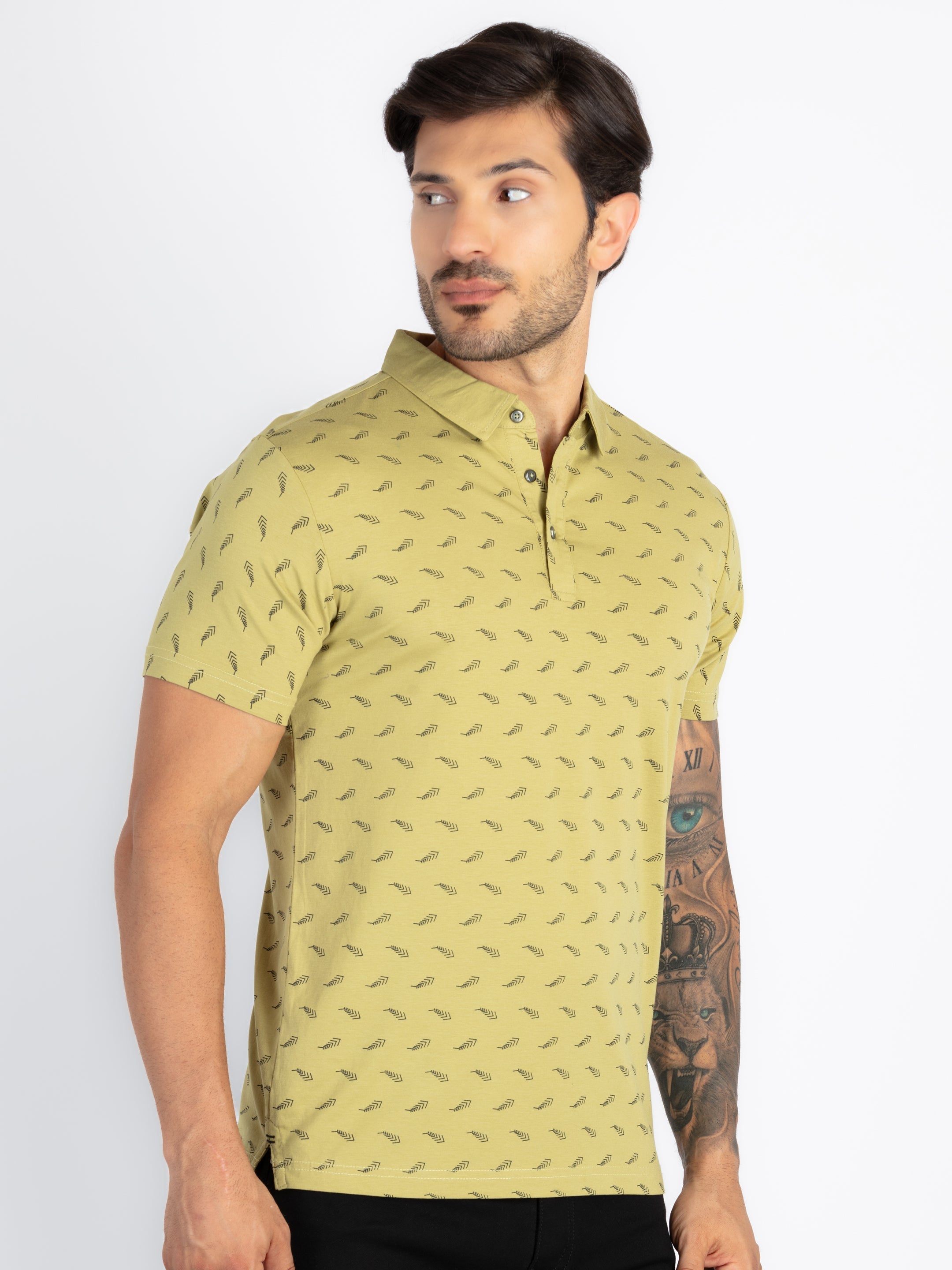 Mens All Over Printed Polo T-Shirt