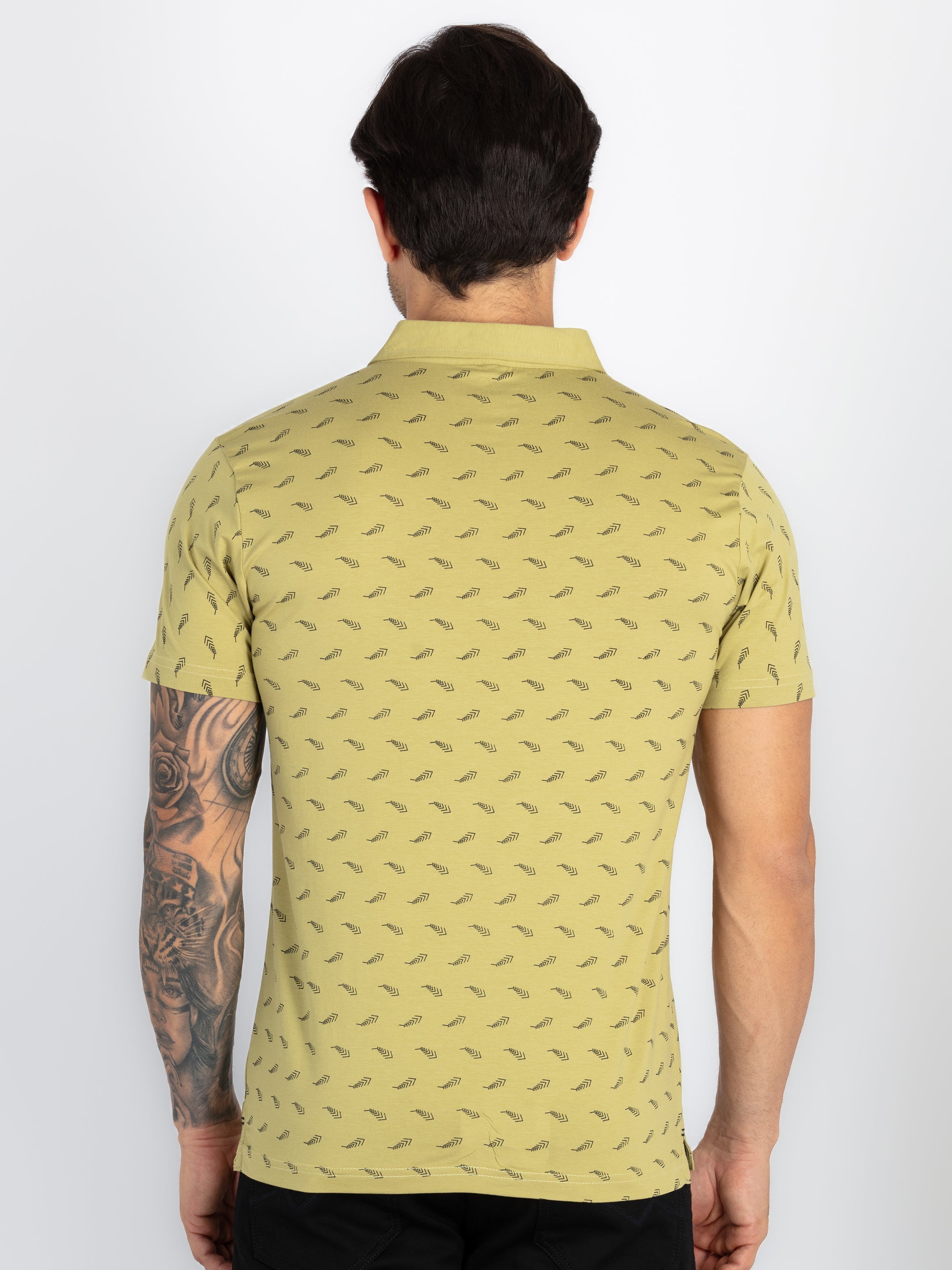 Mens All Over Printed Polo T-Shirt
