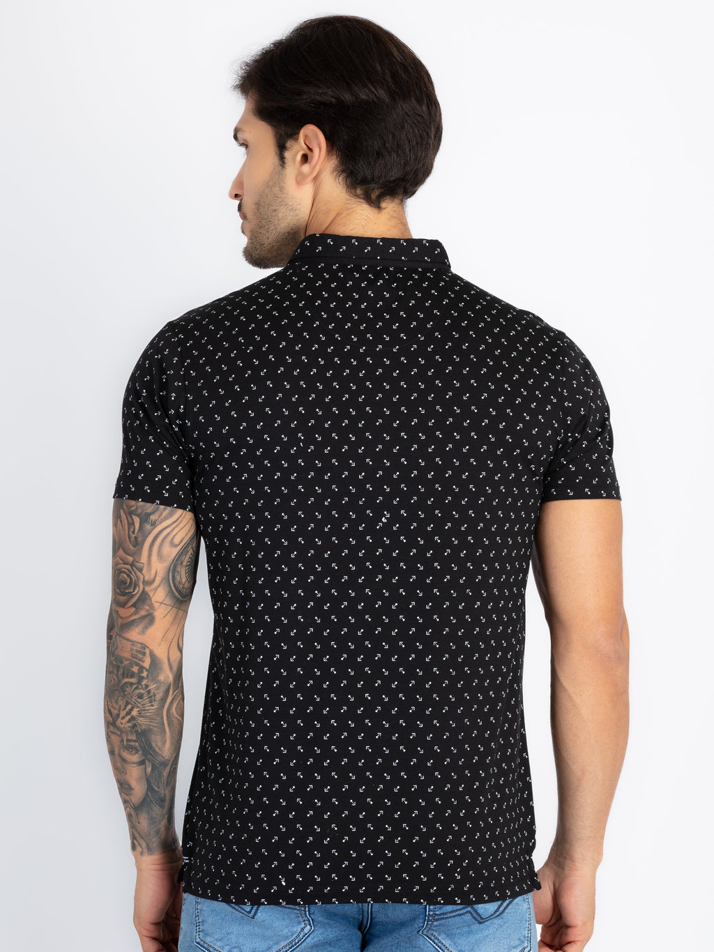 Mens All Over Printed Polo T-Shirt