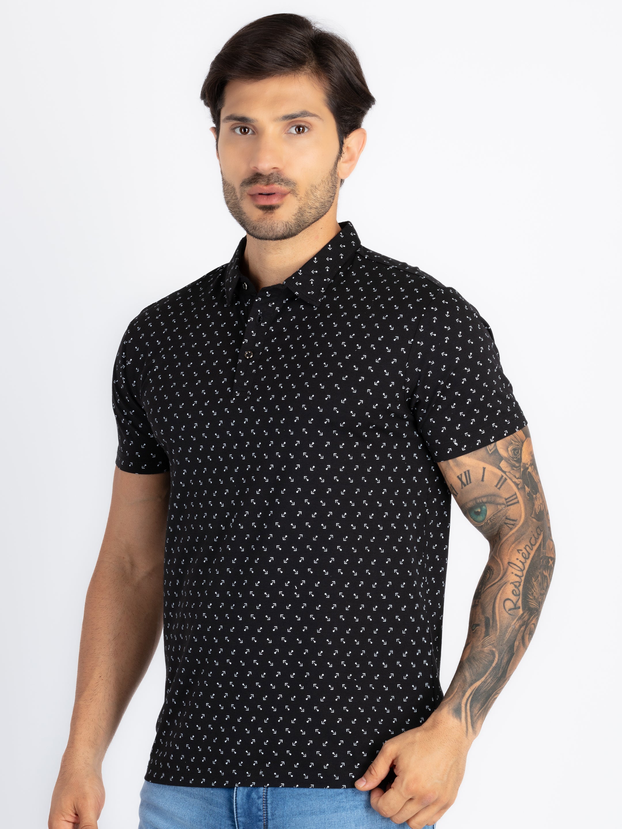 Mens All Over Printed Polo T-Shirt Secondary image