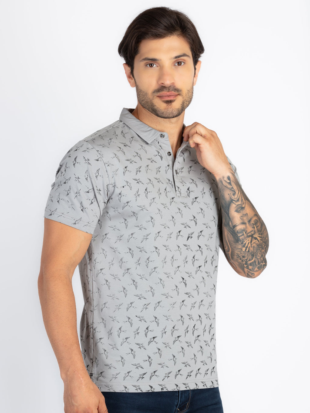 Men's All Over Printed Polo T-Shirt