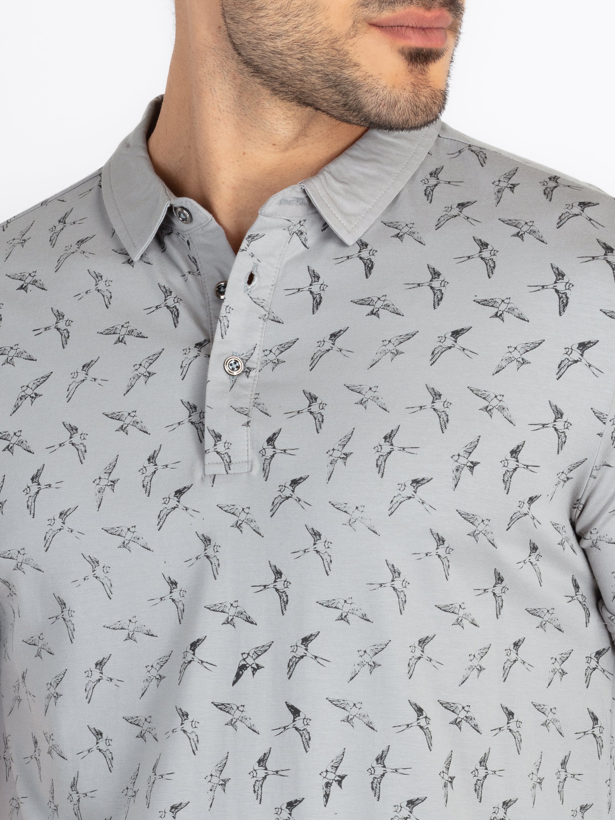 Men's All Over Printed Polo T-Shirt