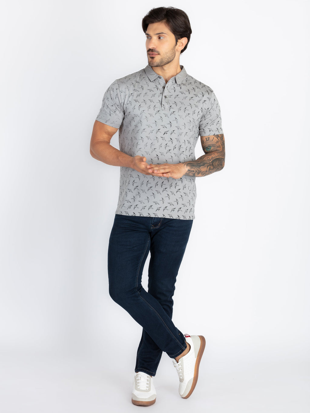 Men's All Over Printed Polo T-Shirt
