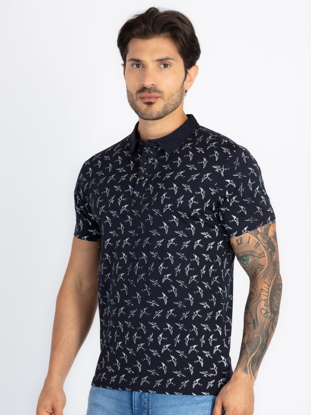 Men's All Over Printed Polo T-Shirt