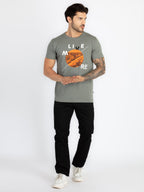 Mens Printed Round Neck T-Shirt