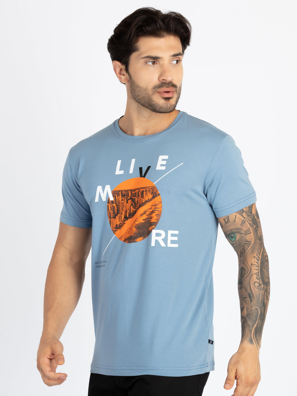Mens Printed Round Neck T-Shirt