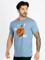 Mens Printed Round Neck T-Shirt