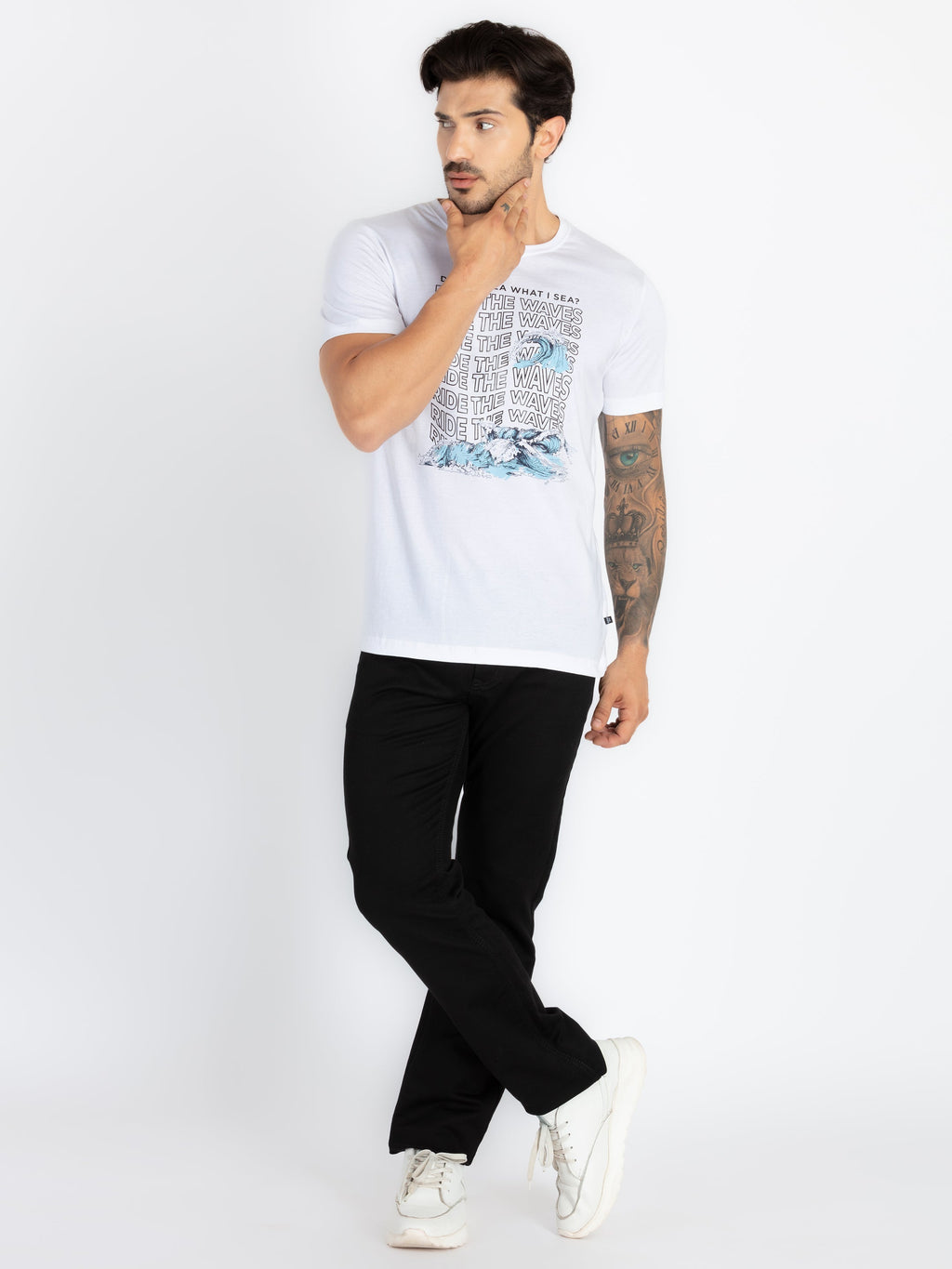 Mens Printed Round Neck T-Shirt
