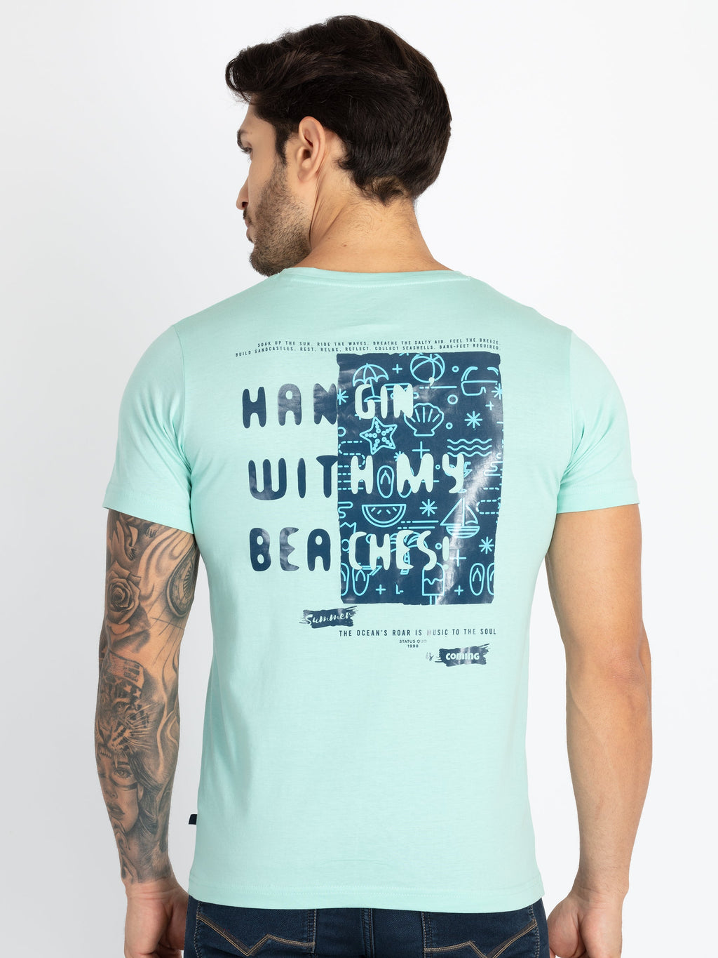 Mens Front & Back Printed T-Shirt