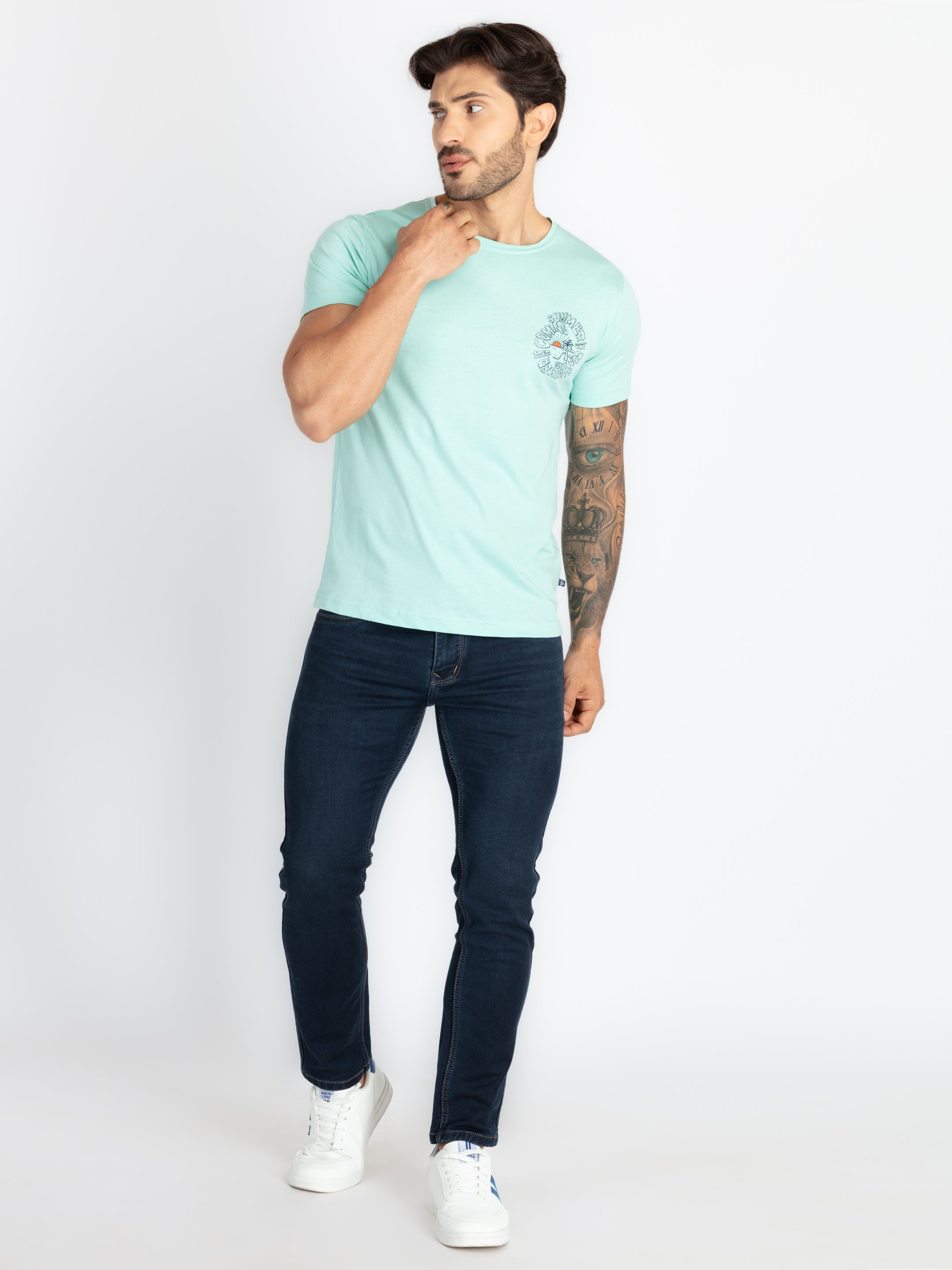 Mens Front & Back Printed T-Shirt