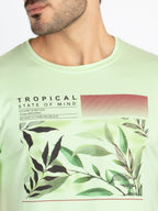 Mens Printed Round Neck T-Shirt