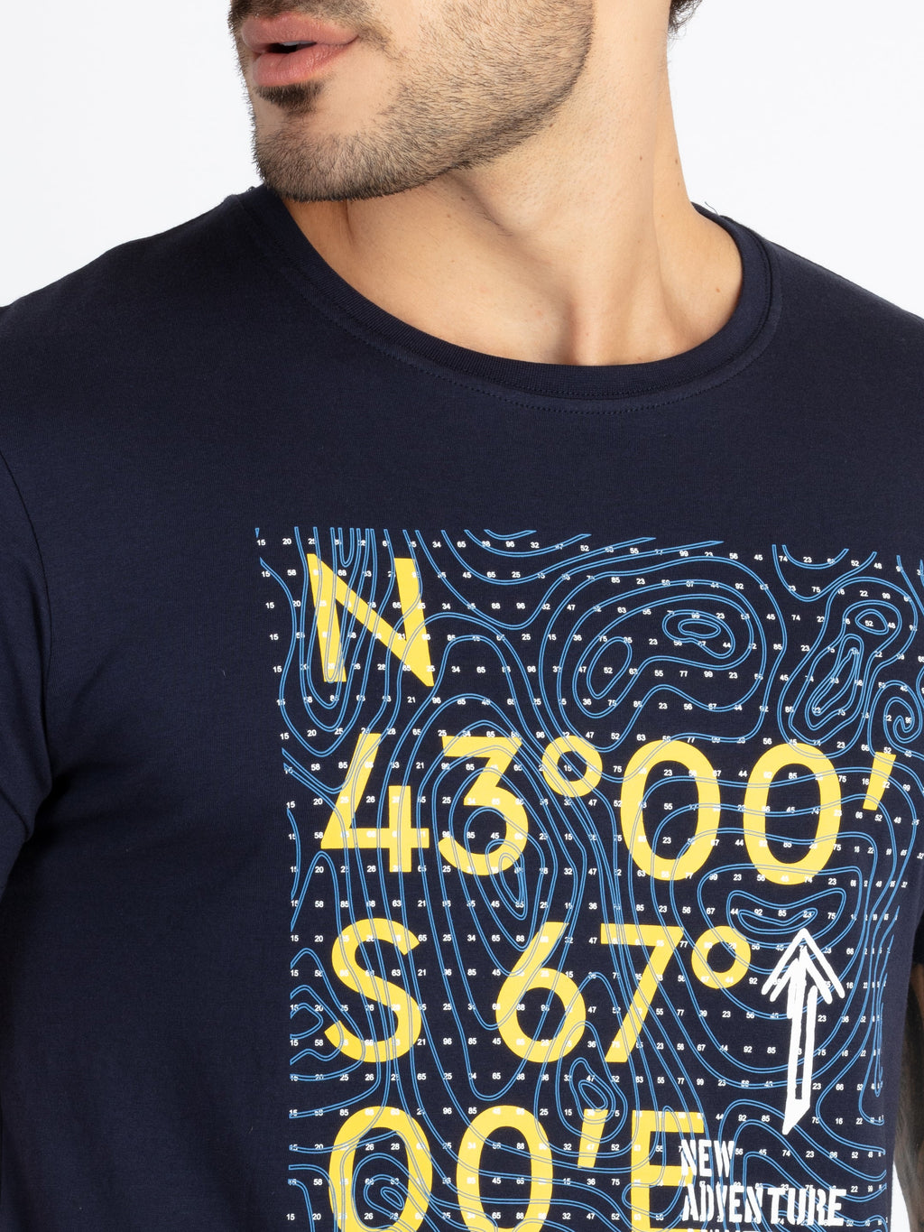 Mens Printed Round Neck T-Shirt