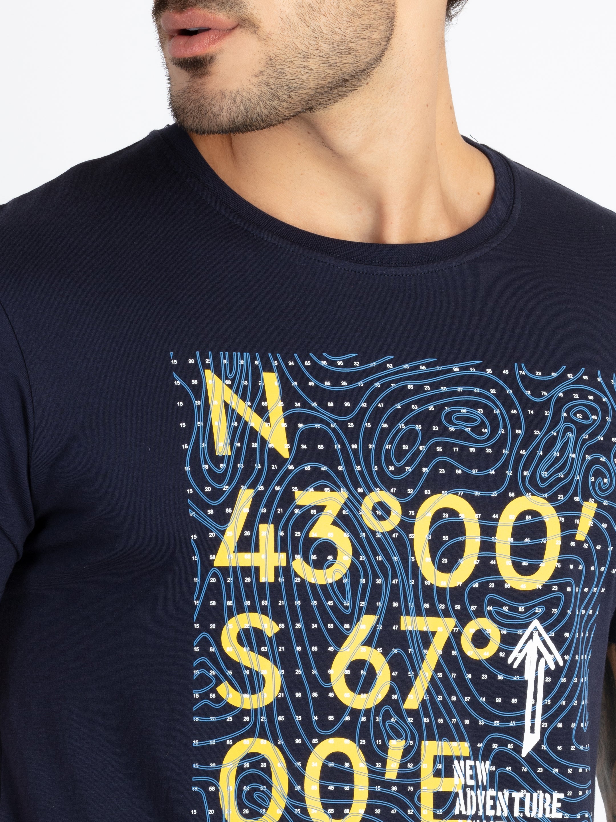 Mens Printed Round Neck T-Shirt