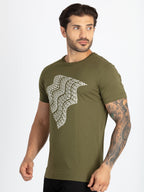 Mens Printed Round Neck T-Shirt