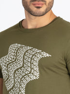 Mens Printed Round Neck T-Shirt