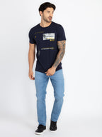 Mens Printed Round Neck T-Shirt