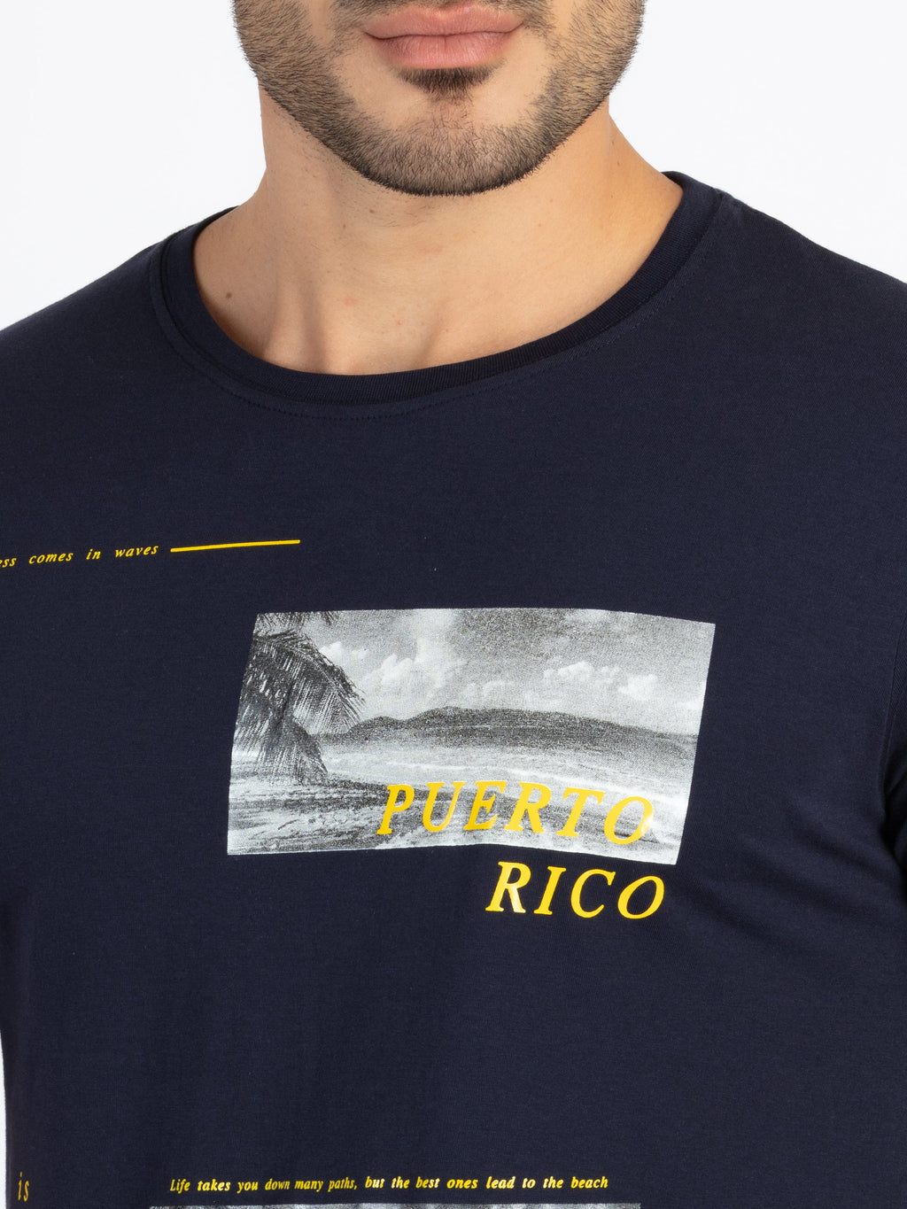 Mens Printed Round Neck T-Shirt