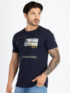 Mens Printed Round Neck T-Shirt