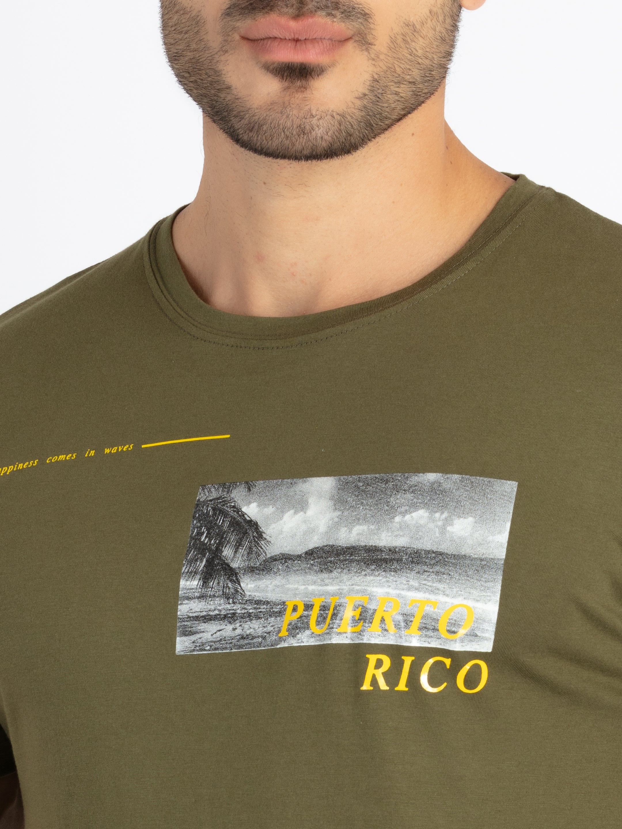 Mens Printed Round Neck T-Shirt