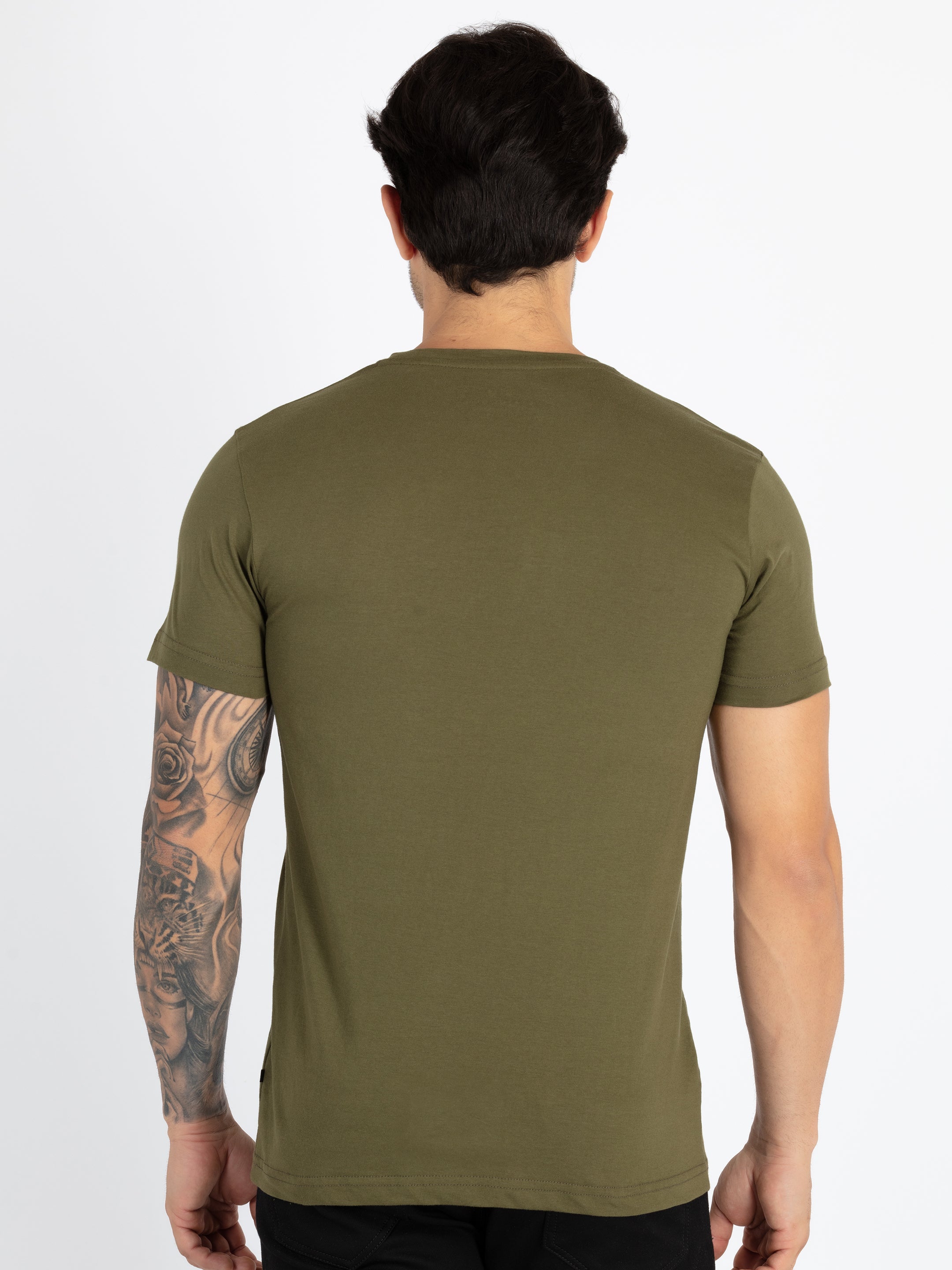 Mens Printed Round Neck T-Shirt