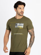 Mens Printed Round Neck T-Shirt