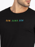 Mens Front & Back Printed Round Neck T-Shirt