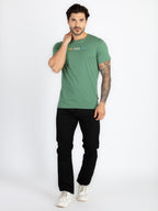 Mens Front & Back Printed Round Neck T-Shirt