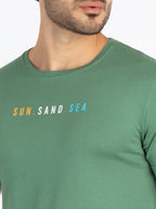 Mens Front & Back Printed Round Neck T-Shirt