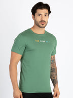 Mens Front & Back Printed Round Neck T-Shirt