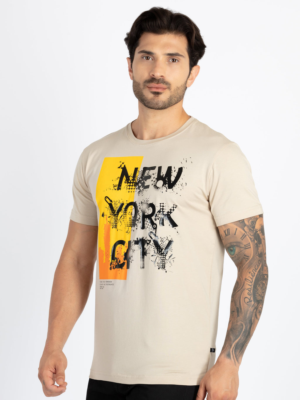 Mens Printed Round Neck T-Shirt