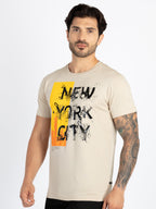 Mens Printed Round Neck T-Shirt