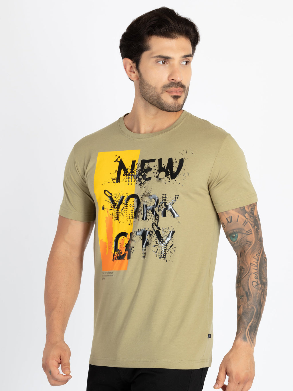 Mens Printed Round Neck T-Shirt