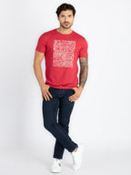 Mens Printed Round Neck T-Shirt