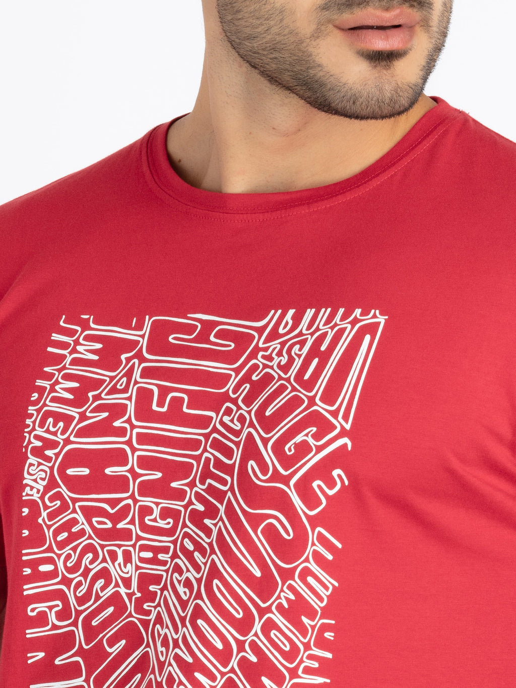 Mens Printed Round Neck T-Shirt