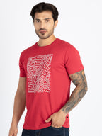 Mens Printed Round Neck T-Shirt